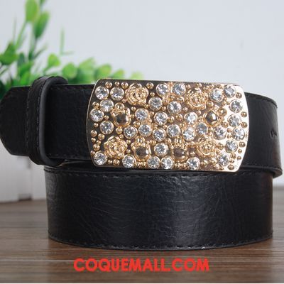 Ceinture Femme All-match Cristal Jaune, Ceinture Décoration Jeans