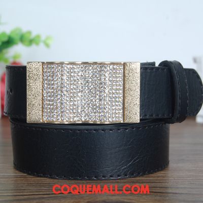 Ceinture Femme All-match Cristal Jaune, Ceinture Décoration Jeans