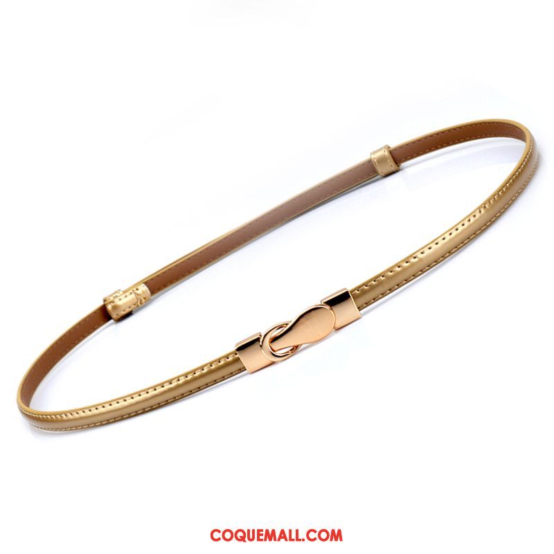 Ceinture Femme All-match Cuir Véritable Le Nouveau, Ceinture Blanc Décoration