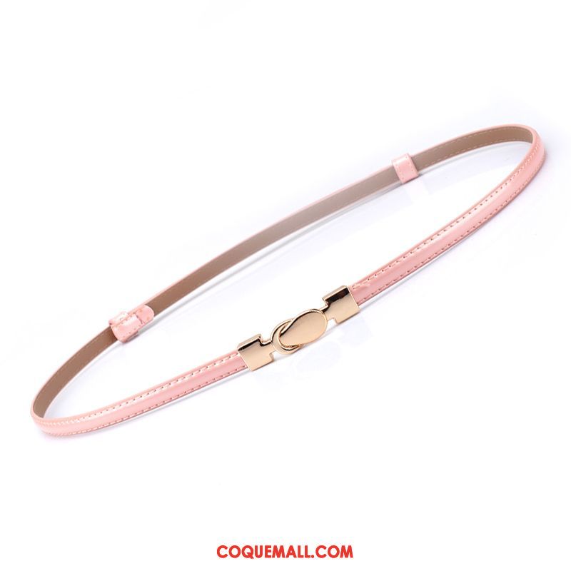 Ceinture Femme All-match Cuir Véritable Le Nouveau, Ceinture Blanc Décoration