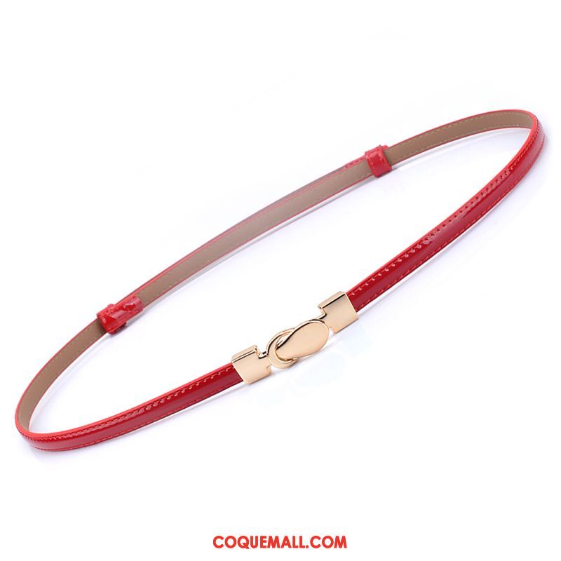 Ceinture Femme All-match Cuir Véritable Le Nouveau, Ceinture Blanc Décoration