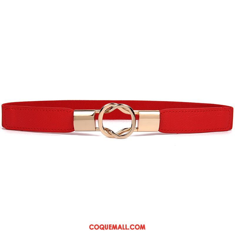 Ceinture Femme All-match Fleur Rétro, Ceinture Élastique Élasticité Kamelfarbe