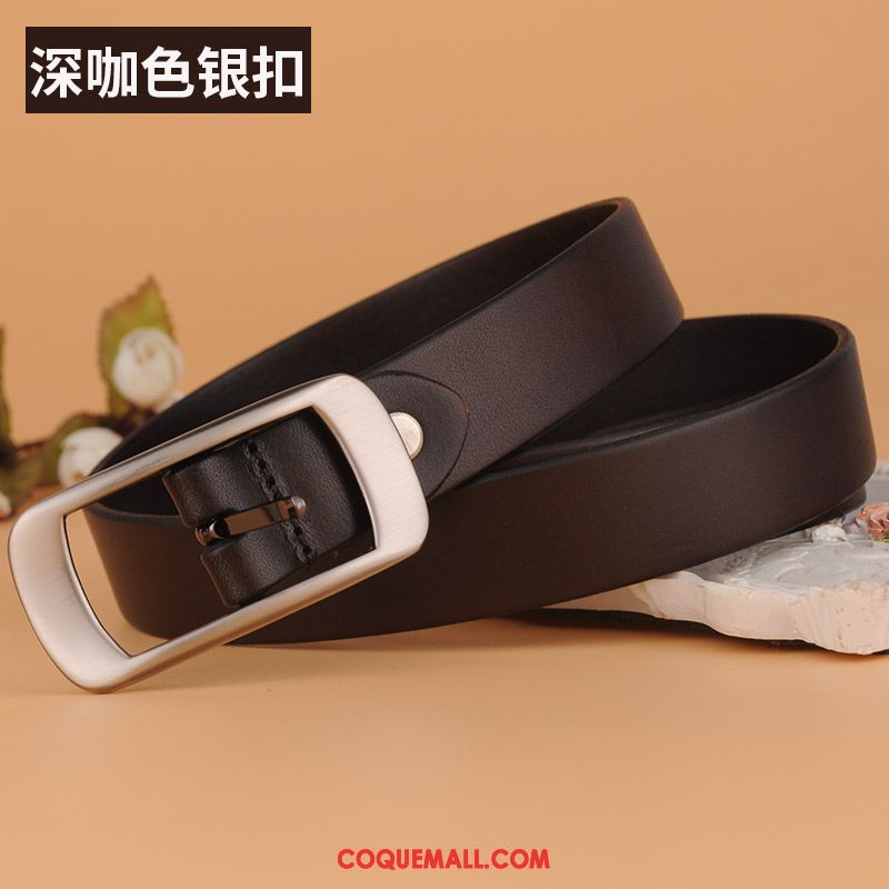 Ceinture Femme All-match Noir Décoration, Ceinture Blanc Simple