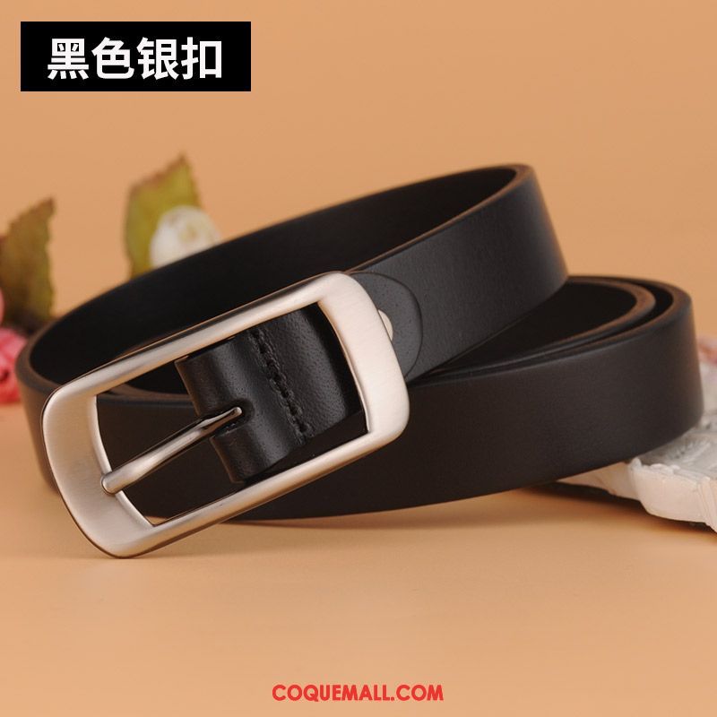 Ceinture Femme All-match Noir Décoration, Ceinture Blanc Simple