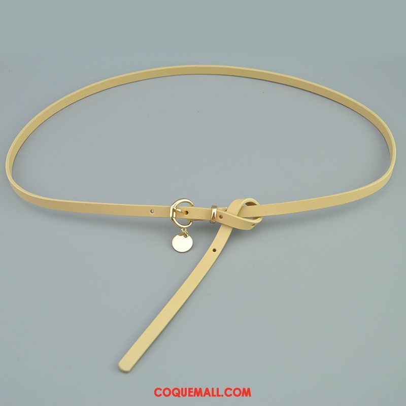 Ceinture Femme Bien Chemise Décoration, Ceinture All-match Cuir De Vache Kamelfarbe