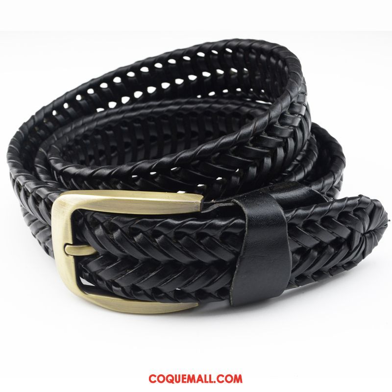 Ceinture Femme Bien Pure Noir, Ceinture Jeunesse Cuir De Vache