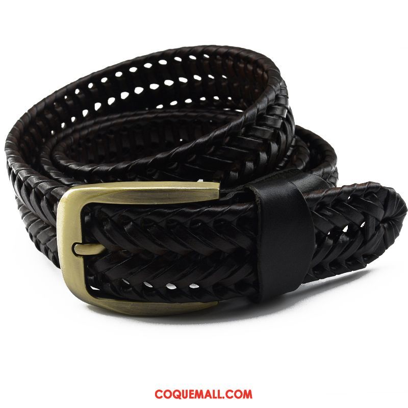 Ceinture Femme Bien Pure Noir, Ceinture Jeunesse Cuir De Vache