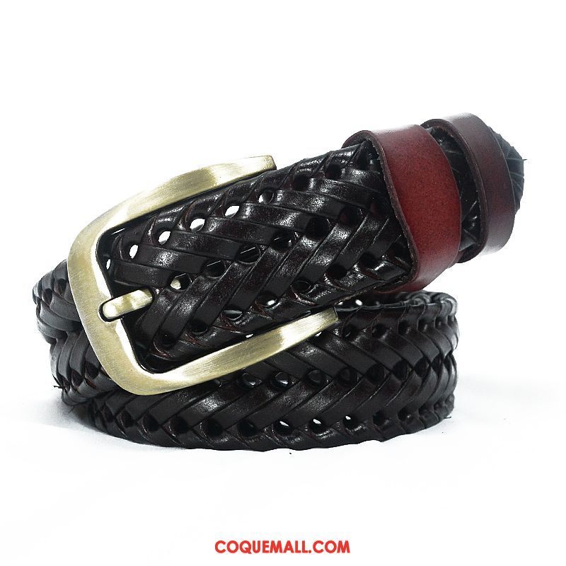 Ceinture Femme Bien Pure Noir, Ceinture Jeunesse Cuir De Vache