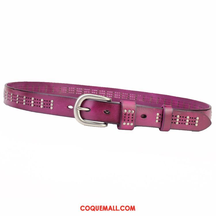 Ceinture Femme Couche De Tête Rouge Le Nouveau, Ceinture All-match Tendance