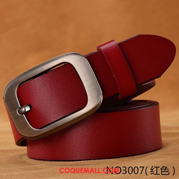 Ceinture Femme Cuir Véritable Denim Simple, Ceinture Loisir Pure