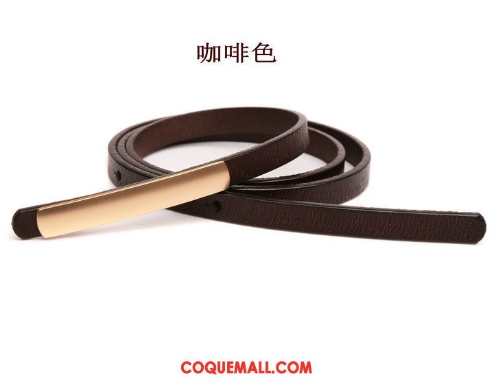 Ceinture Femme Cuir Véritable Décoration Petit, Ceinture Simple Bien Kamelfarbe