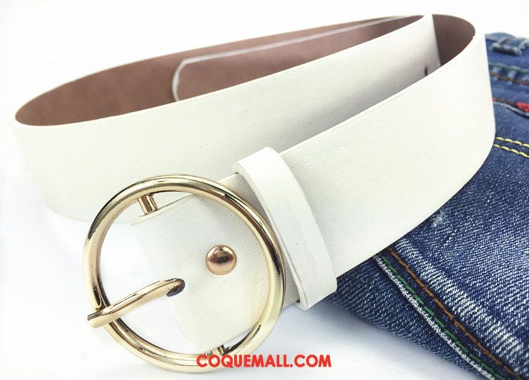 Ceinture Femme Décoration All-match Argenté, Ceinture Jeans Simple Gold