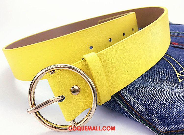 Ceinture Femme Décoration All-match Argenté, Ceinture Jeans Simple Gold