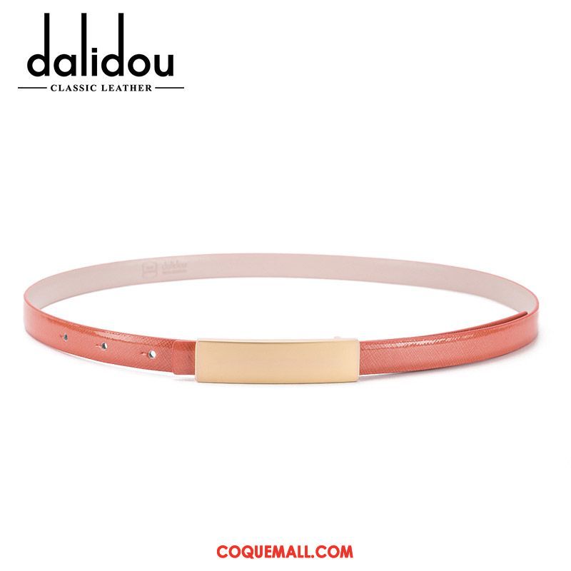 Ceinture Femme Décoration Cuir De Vache Cuir Véritable, Ceinture Étroit Bien