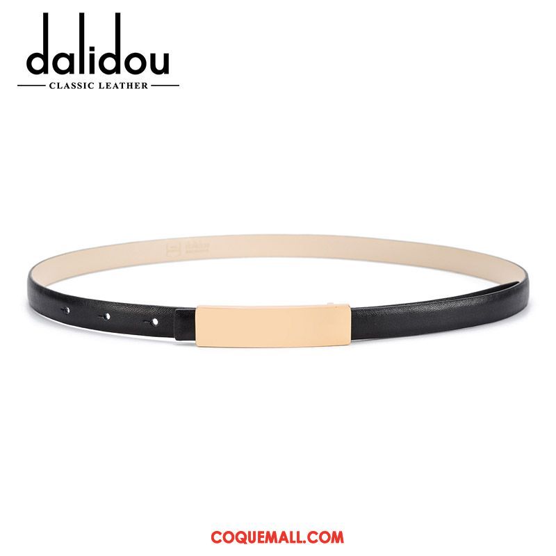 Ceinture Femme Décoration Cuir De Vache Cuir Véritable, Ceinture Étroit Bien