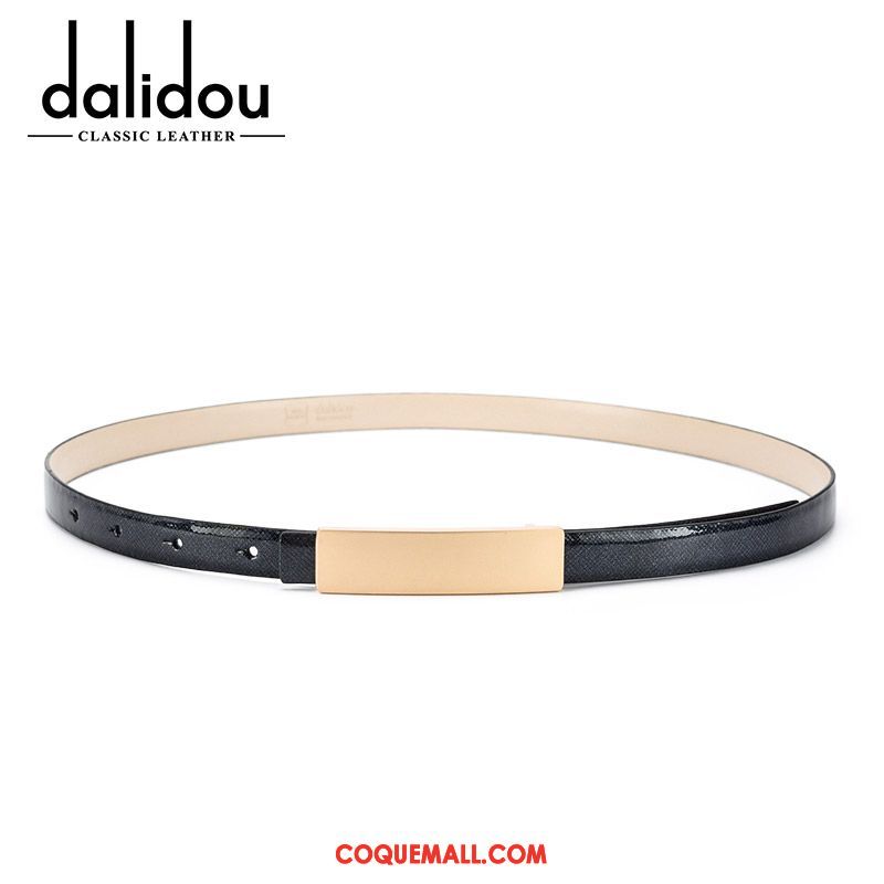 Ceinture Femme Décoration Cuir De Vache Cuir Véritable, Ceinture Étroit Bien