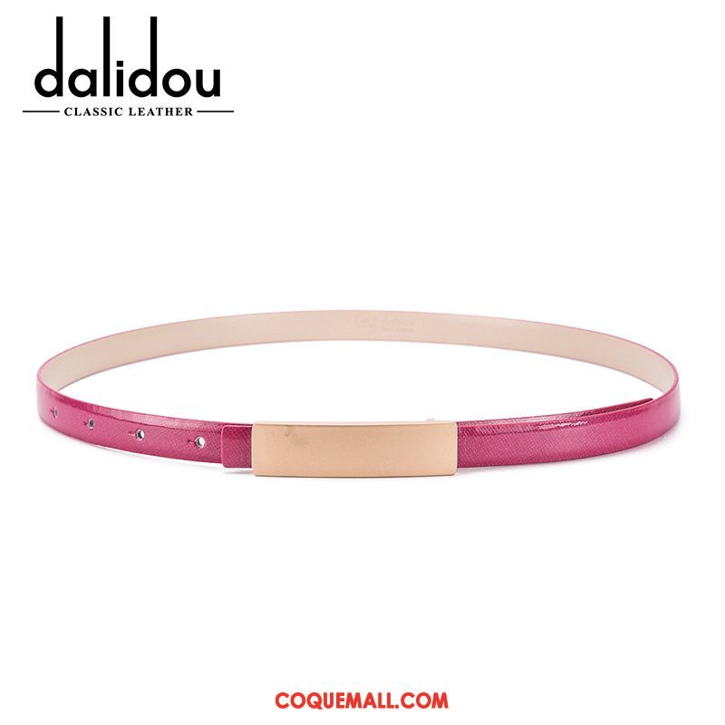 Ceinture Femme Décoration Cuir De Vache Cuir Véritable, Ceinture Étroit Bien