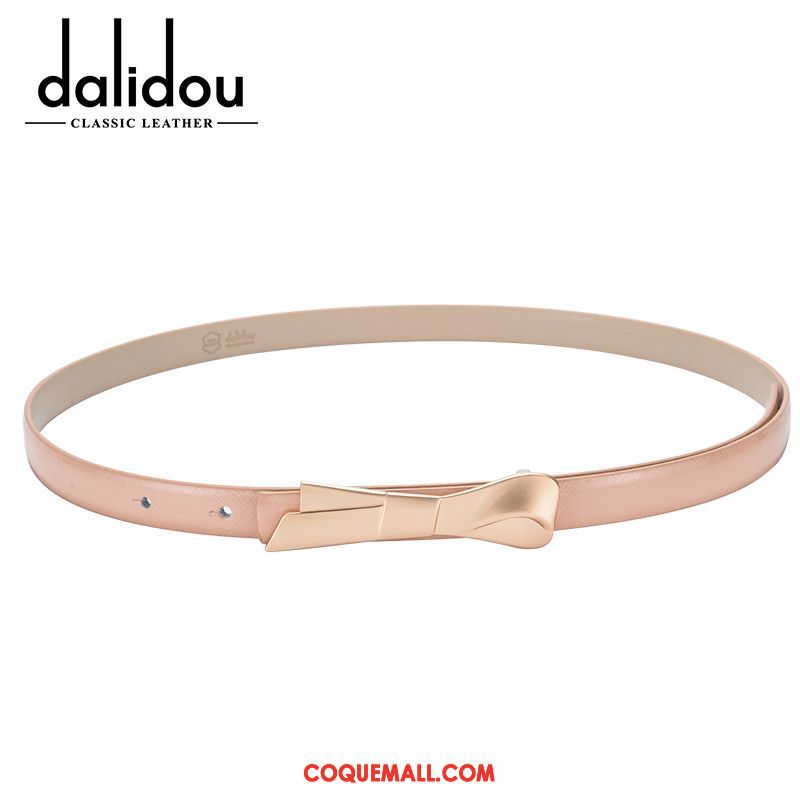 Ceinture Femme Décoration Cuir De Vache Cuir Véritable, Ceinture Étroit Bien