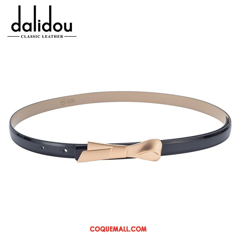 Ceinture Femme Décoration Cuir De Vache Cuir Véritable, Ceinture Étroit Bien