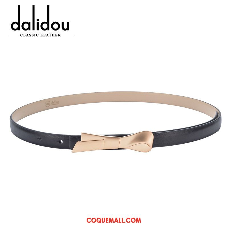 Ceinture Femme Décoration Cuir De Vache Cuir Véritable, Ceinture Étroit Bien