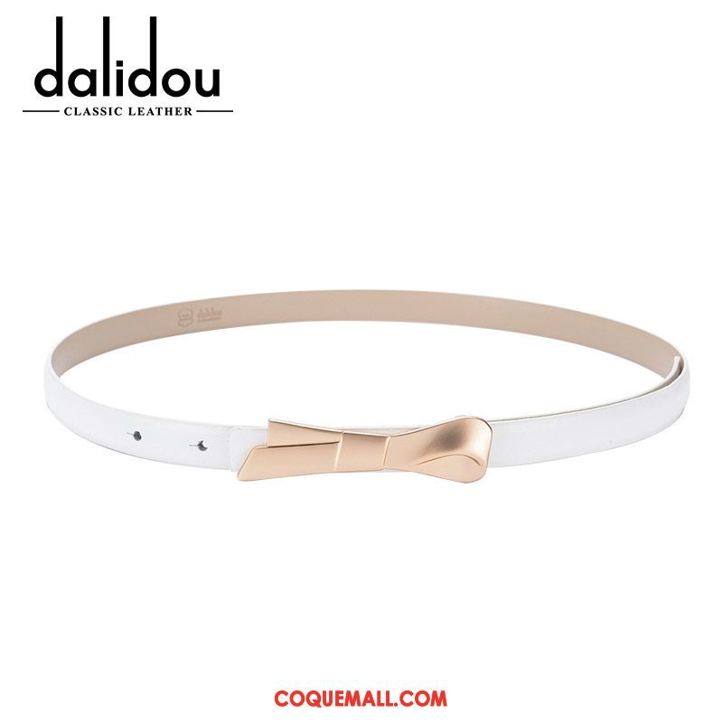 Ceinture Femme Décoration Cuir De Vache Cuir Véritable, Ceinture Étroit Bien