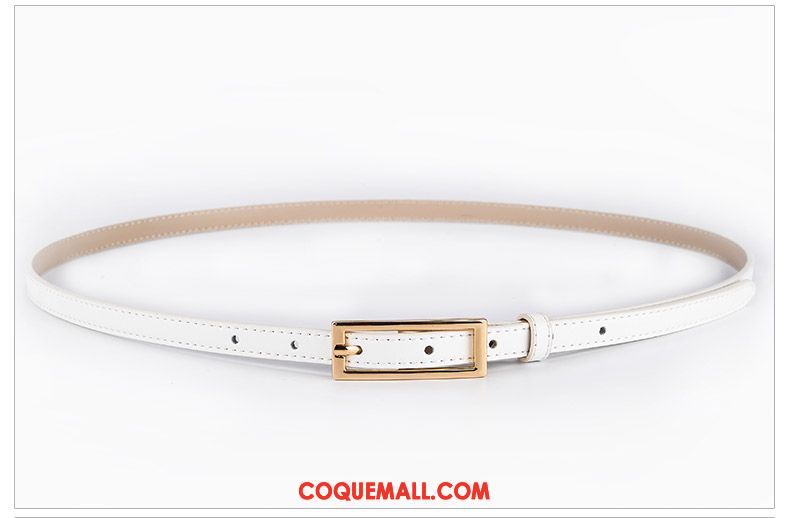 Ceinture Femme Décoration Cuir De Vache Cuir Véritable, Ceinture Étroit Bien