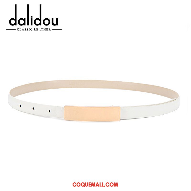 Ceinture Femme Décoration Cuir De Vache Cuir Véritable, Ceinture Étroit Bien