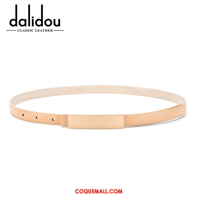 Ceinture Femme Décoration Cuir De Vache Cuir Véritable, Ceinture Étroit Bien