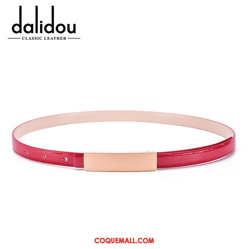 Ceinture Femme Décoration Cuir De Vache Cuir Véritable, Ceinture Étroit Bien