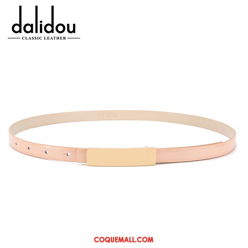 Ceinture Femme Décoration Cuir De Vache Cuir Véritable, Ceinture Étroit Bien