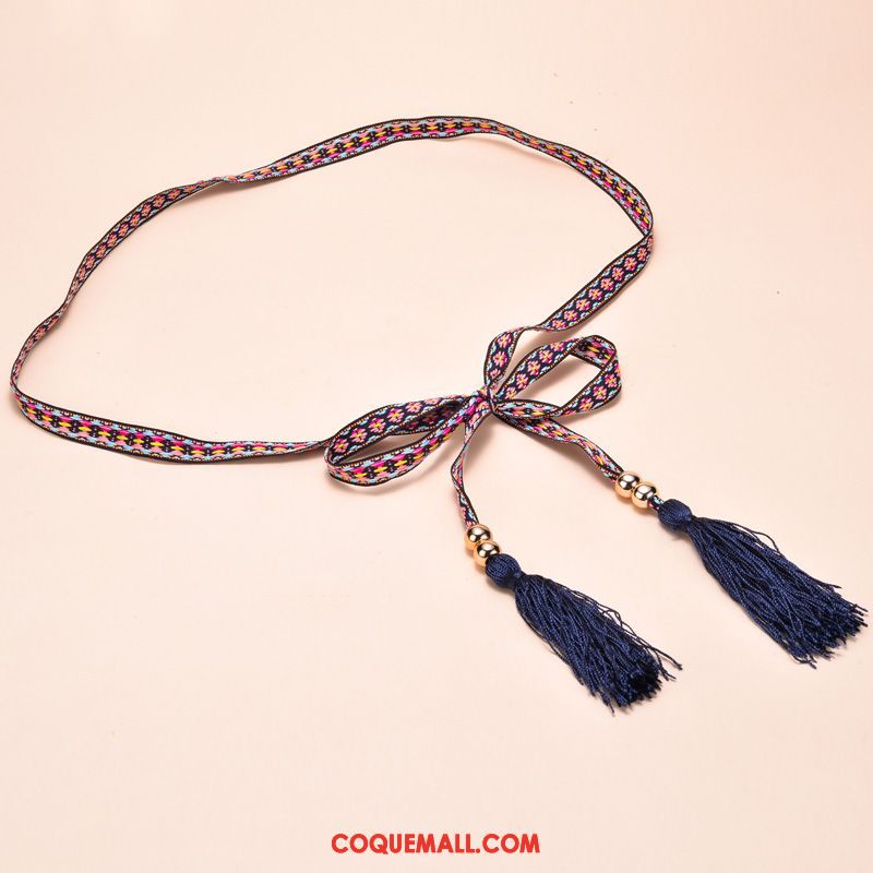 Ceinture Femme Décoration Folk-custom Bien, Ceinture Tassel All-match