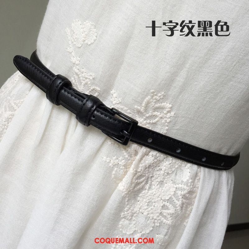 Ceinture Femme Décoration Noir All-match, Ceinture Simple Bien