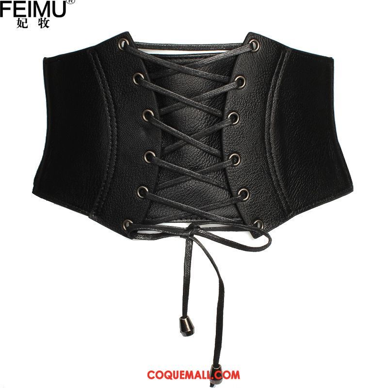 Ceinture Femme Europe Élasticité Décoration, Ceinture Mince Mode Braun