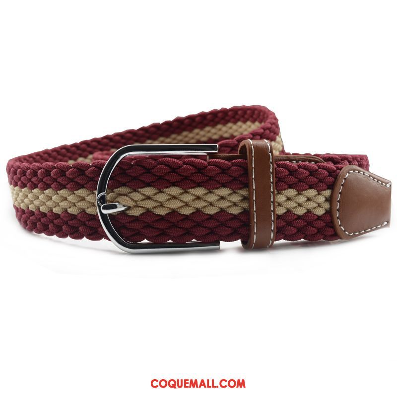 Ceinture Femme Jeans Homme Vin Rouge, Ceinture Mode Élastique Blau