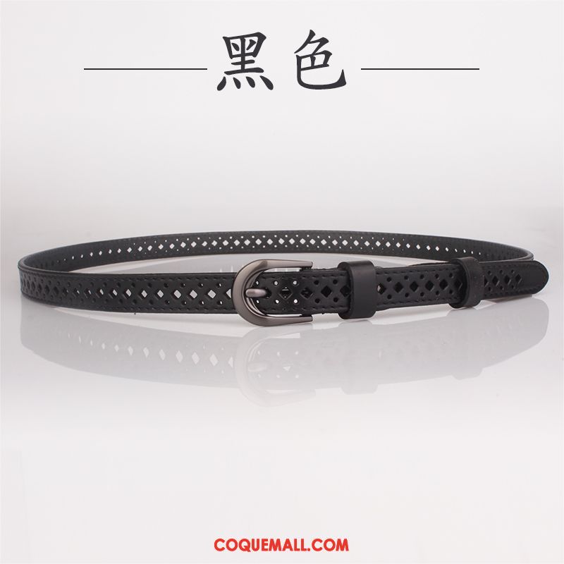 Ceinture Femme Jeans Rouge Simple, Ceinture Étudiant Cuir Véritable