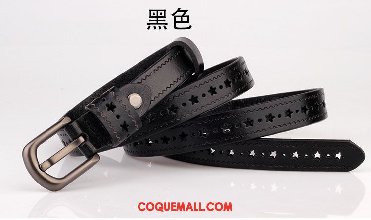 Ceinture Femme Jeans Rouge Simple, Ceinture Étudiant Cuir Véritable