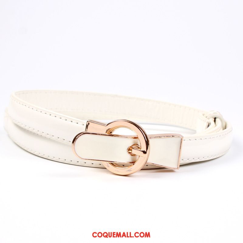 Ceinture Femme Le Nouveau Cuir Verni All-match, Ceinture Vert Rose