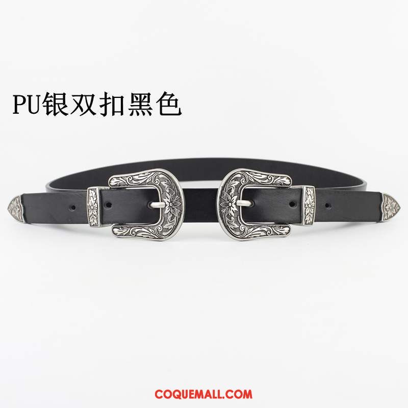 Ceinture Femme Le Nouveau Décoration Noir, Ceinture Rétro All-match