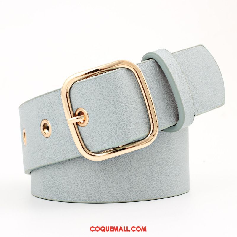 Ceinture Femme Loisir All-match Jeans, Ceinture Jaune Blanc Blau Khaki