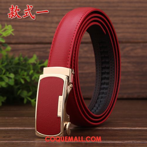 Ceinture Femme Loisir Mode All-match, Ceinture Simple Cuir De Vache