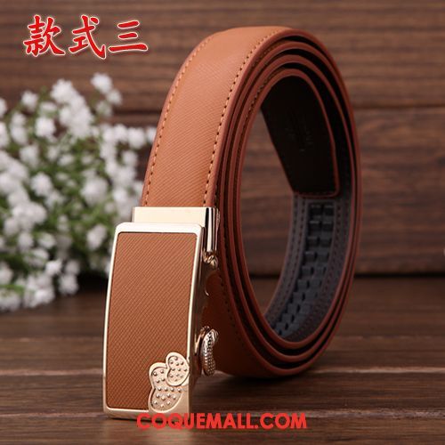 Ceinture Femme Loisir Mode All-match, Ceinture Simple Cuir De Vache