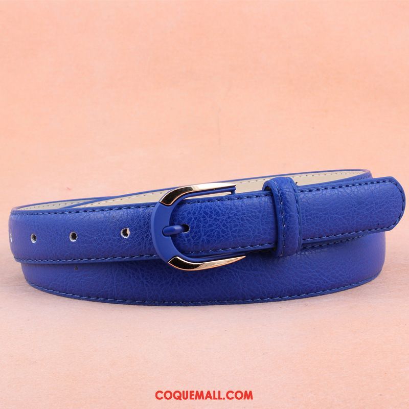 Ceinture Femme Loisir Noir Mode, Ceinture Rouge Poudre