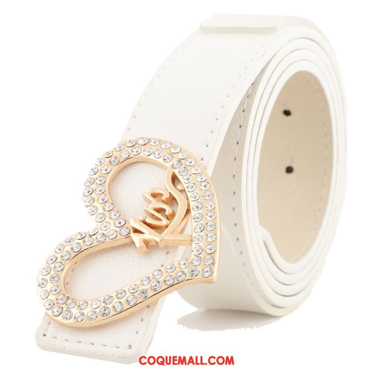 Ceinture Femme Loisir Rouge Diamant, Ceinture Décoration Amour