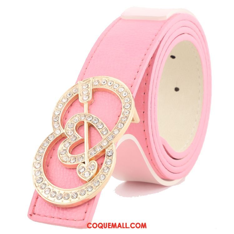 Ceinture Femme Loisir Rouge Diamant, Ceinture Décoration Amour