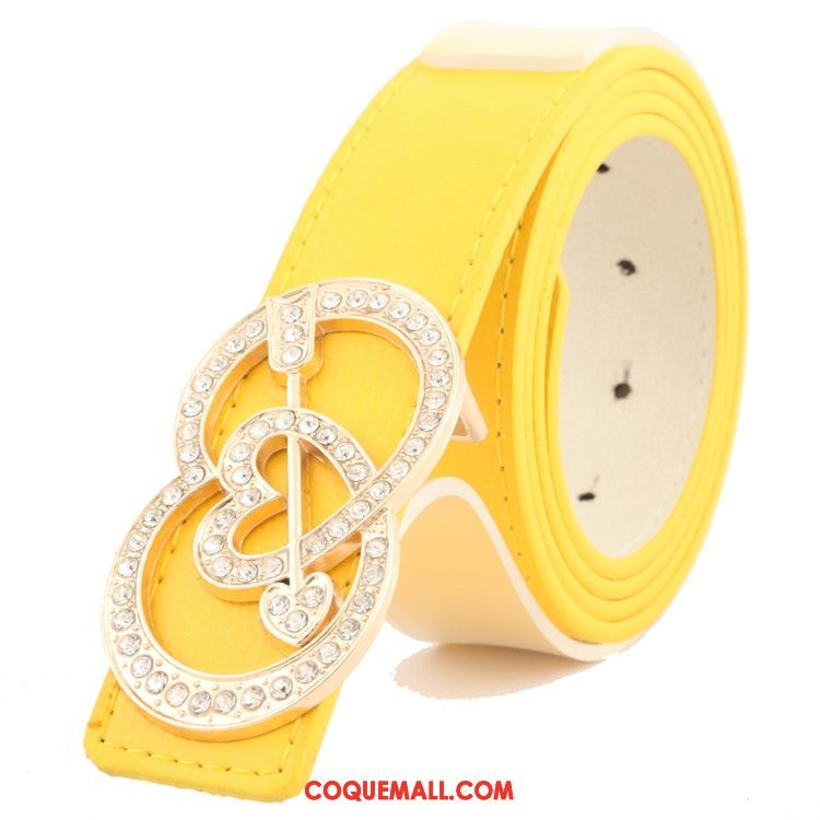 Ceinture Femme Loisir Rouge Diamant, Ceinture Décoration Amour