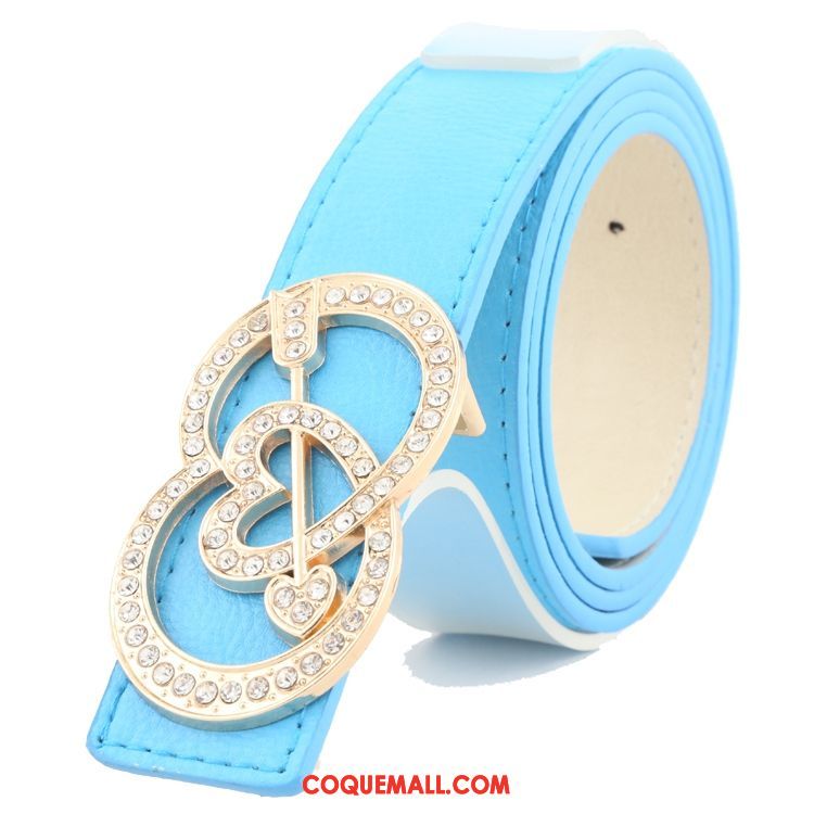 Ceinture Femme Loisir Rouge Diamant, Ceinture Décoration Amour