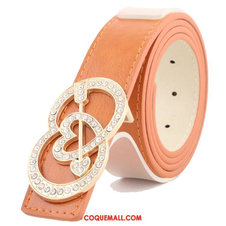 Ceinture Femme Loisir Rouge Diamant, Ceinture Décoration Amour