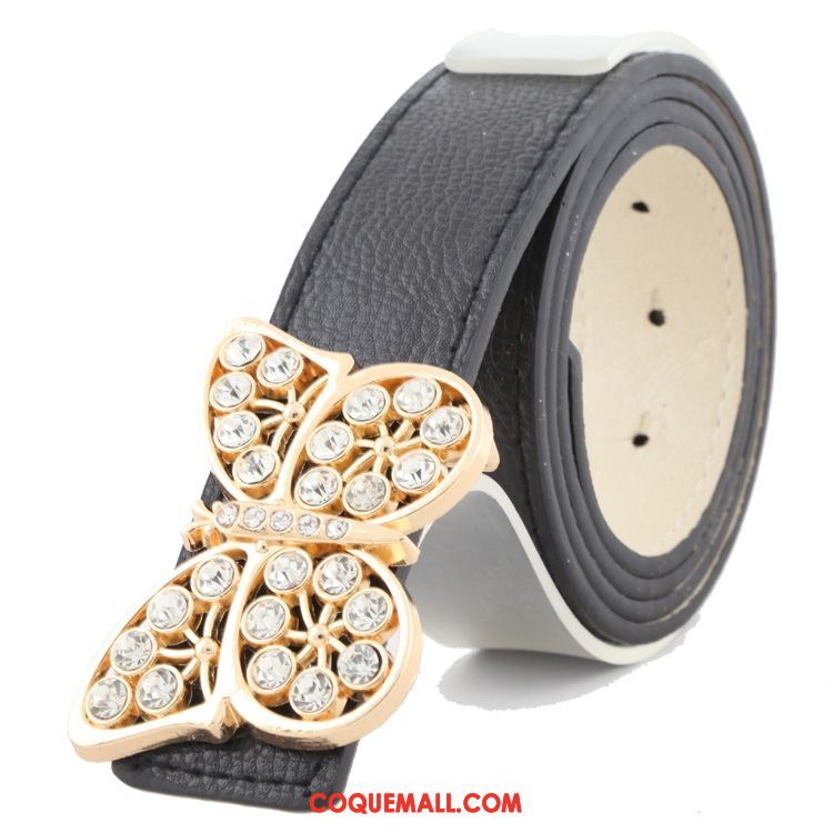 Ceinture Femme Loisir Rouge Diamant, Ceinture Décoration Amour