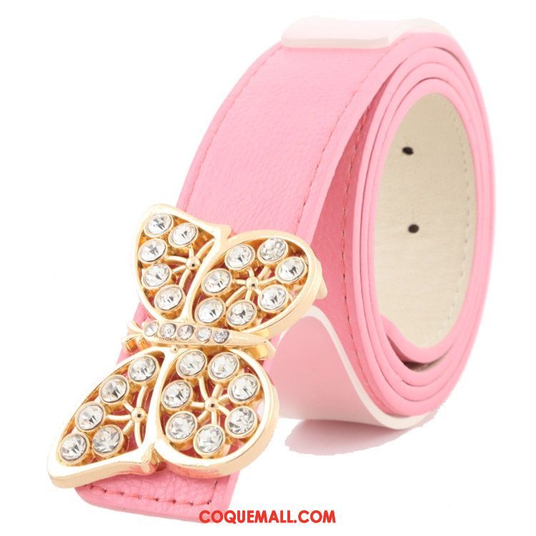 Ceinture Femme Loisir Rouge Diamant, Ceinture Décoration Amour