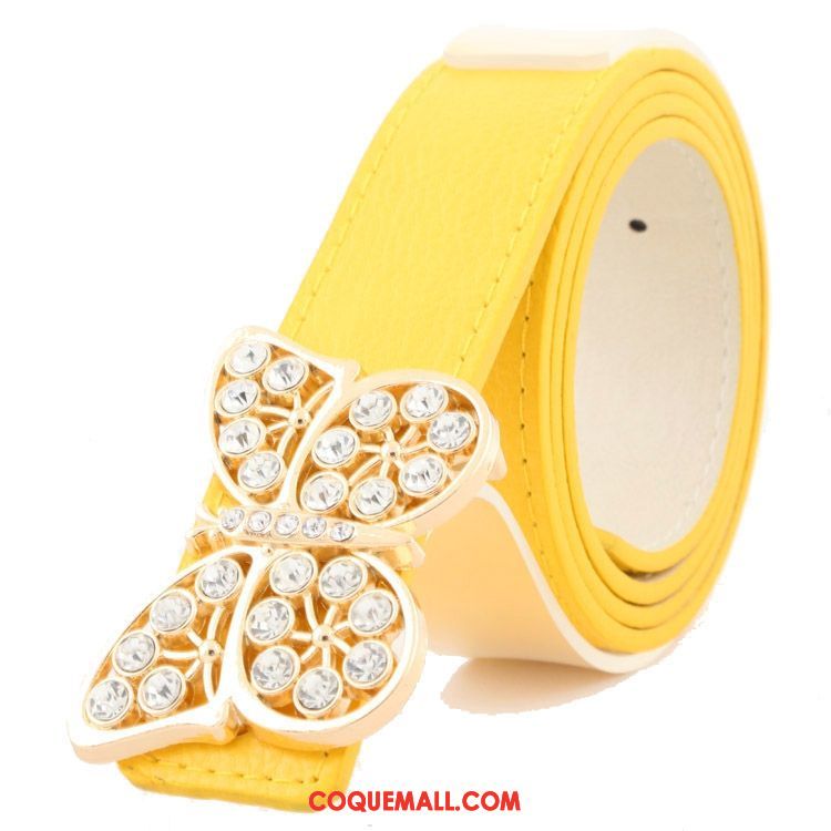 Ceinture Femme Loisir Rouge Diamant, Ceinture Décoration Amour